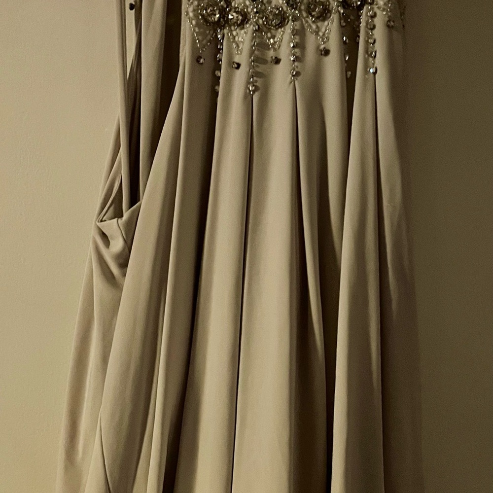 Elegant Cream Evening Gown